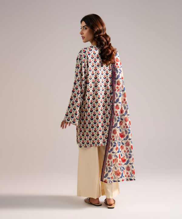 3 Piece - Printed Arabic Lawn Suit
