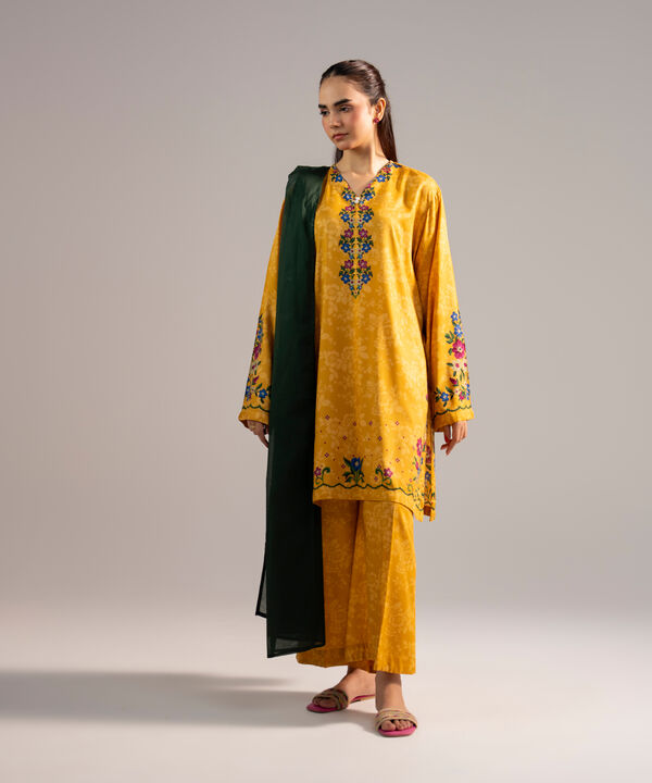 3 Piece - Printed Arabic Lawn Suit