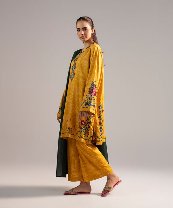 3 Piece - Printed Arabic Lawn Suit