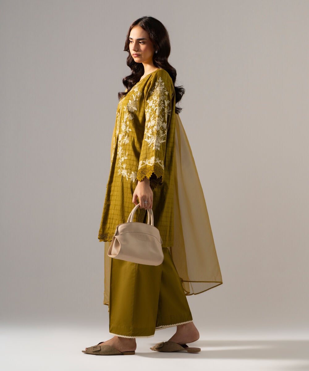 3 Piece - Embroidered Dobby Suit PRS2SCHMV618