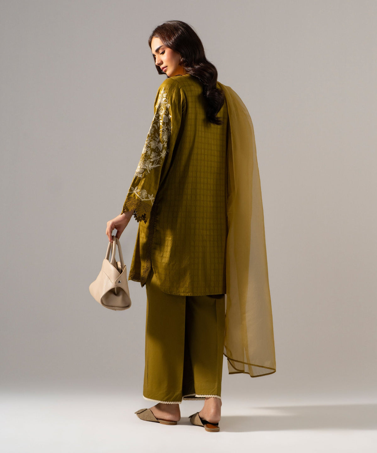 3 Piece - Embroidered Dobby Suit PRS2SCHMV618