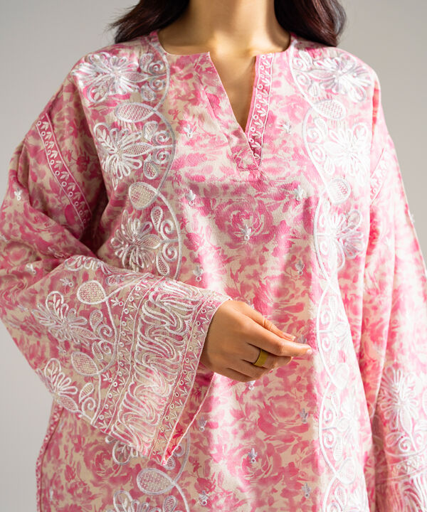 3 Piece - Embroidered Dobby Suit