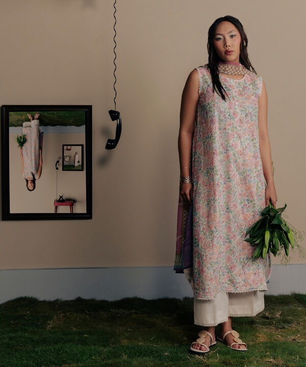 3 Piece - Embroidered Dobby Suit