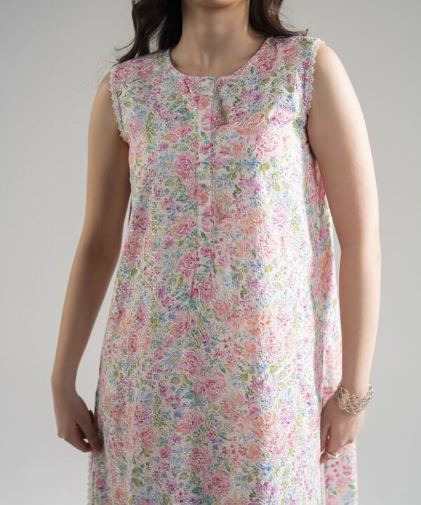 3 Piece - Embroidered Dobby Suit