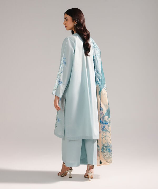 3 Piece - Embroidered Zari Lawn Suit