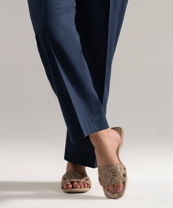 Solid Cambric Straight Pants