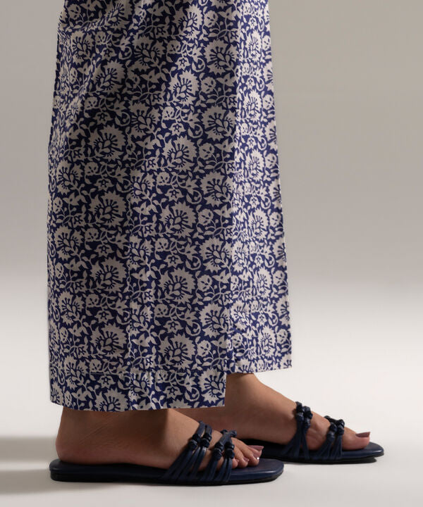 Printed Cambric Straight Pants