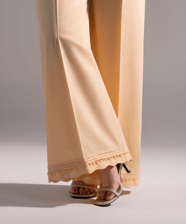 Solid Poplin Flared Pants