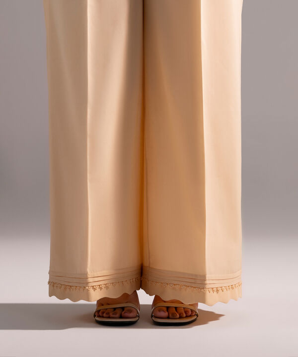 Solid Poplin Flared Pants