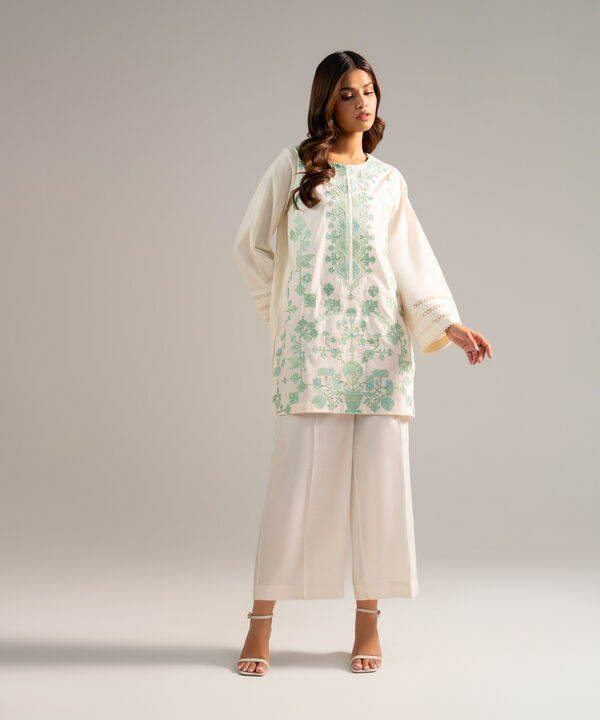 Embroidered Poplin Shirt