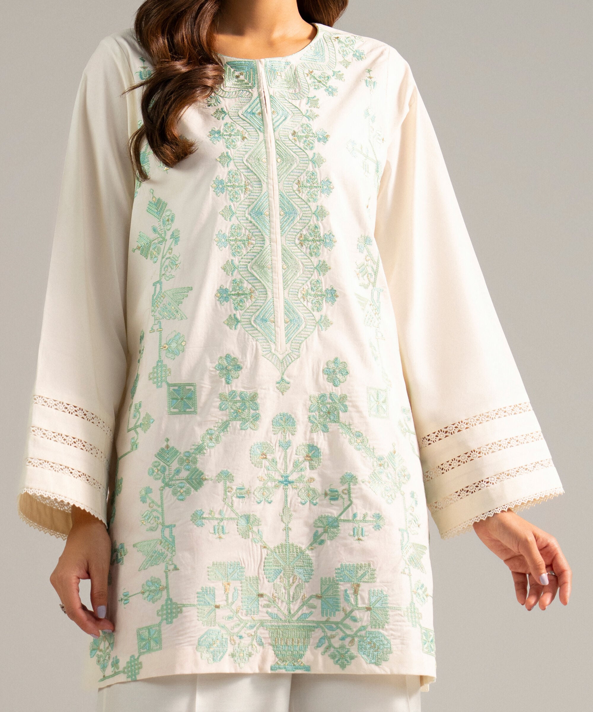 Embroidered Poplin Shirt