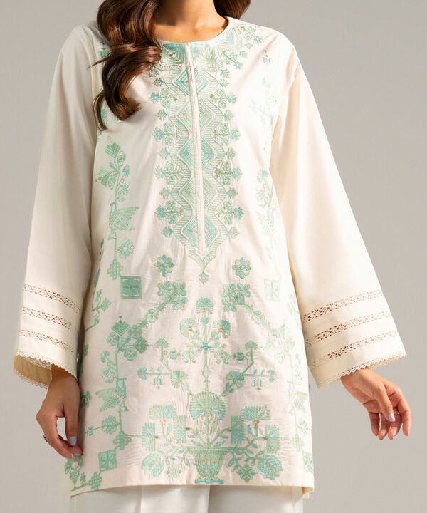 Embroidered Poplin Shirt