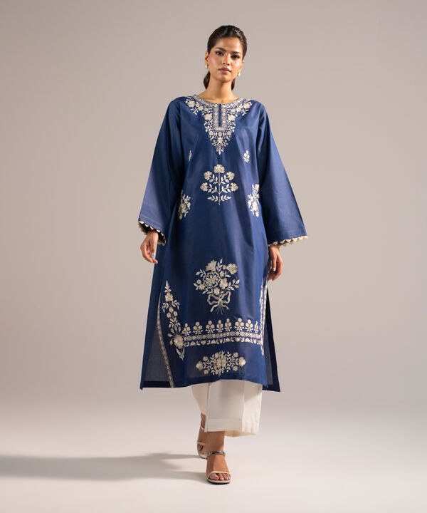 Embroidered Zari Lawn Shirt