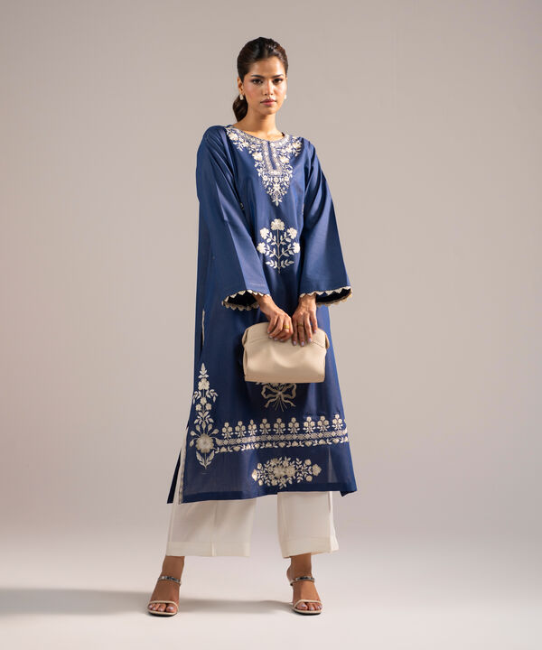 Embroidered Zari Lawn Shirt