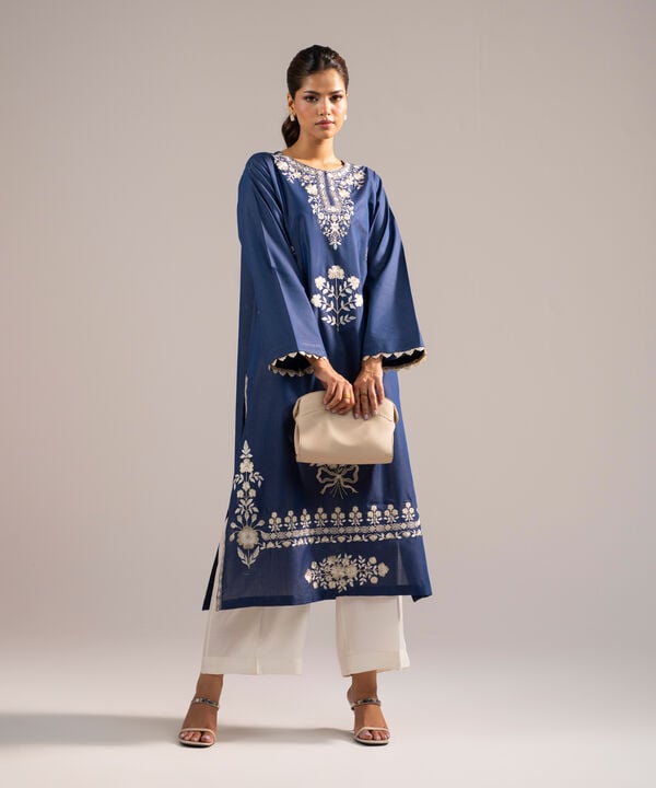 Embroidered Zari Lawn Shirt