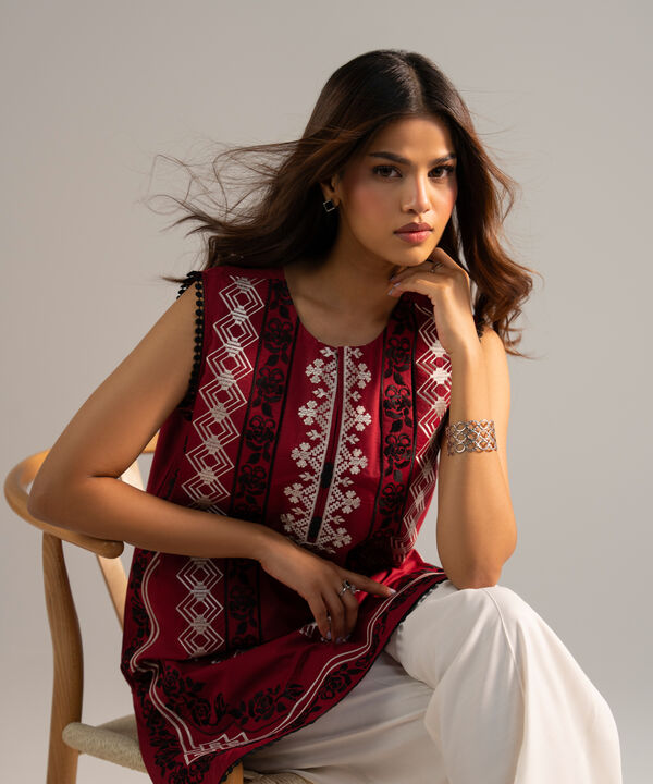 Embroidered Poplin Shirt