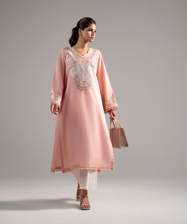 Embroidered Zari Lawn Shirt