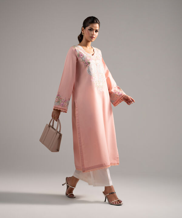Embroidered Zari Lawn Shirt