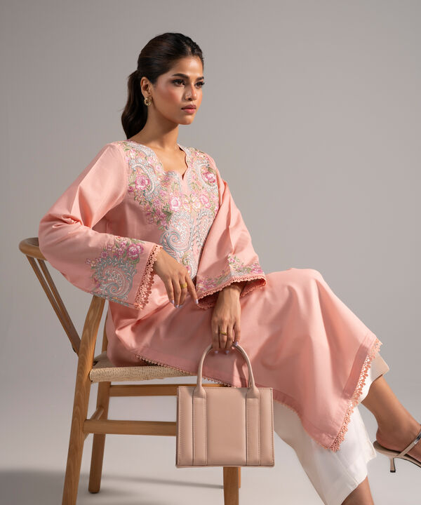 Embroidered Zari Lawn Shirt