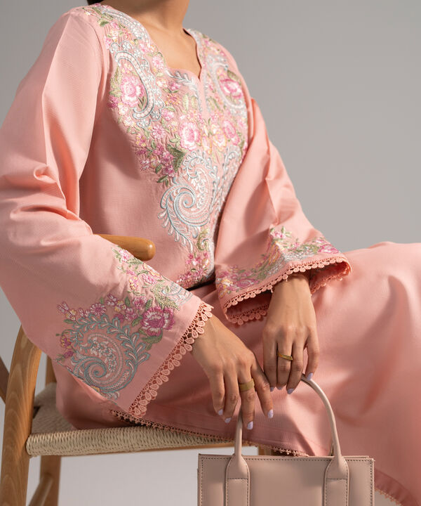 Embroidered Zari Lawn Shirt