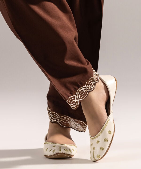 Embroidered Cambric Shalwar