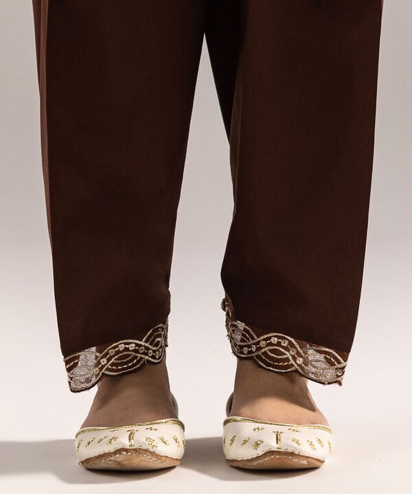 Embroidered Cambric Shalwar