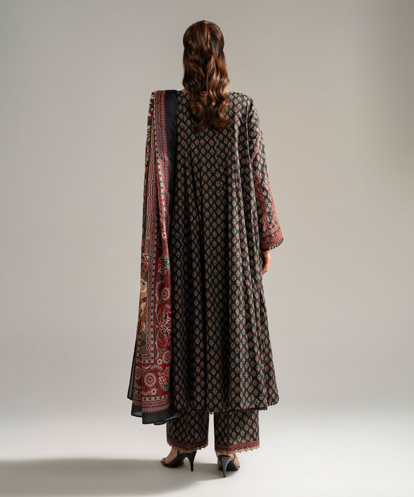 3 Piece - Embroidered Dobby Suit