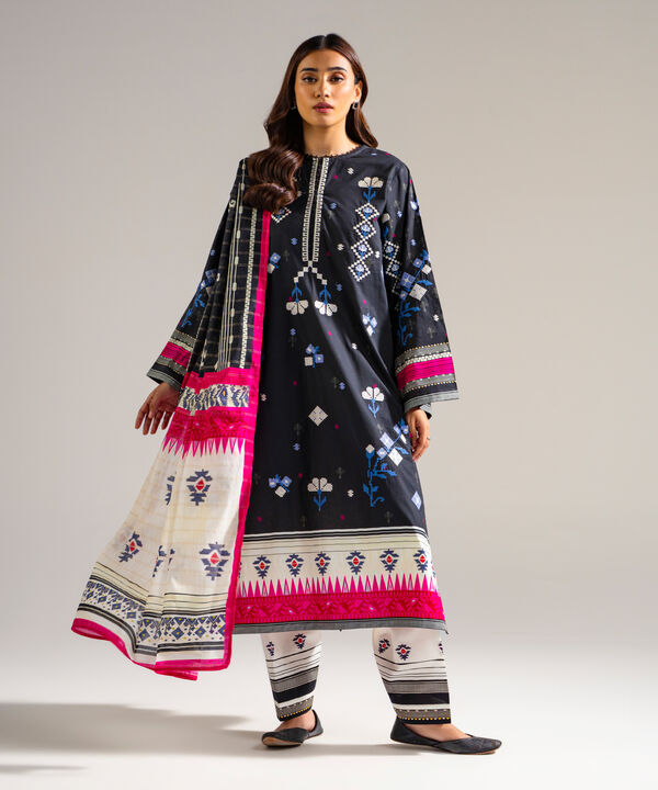 Printed Zari Cotton Dupatta