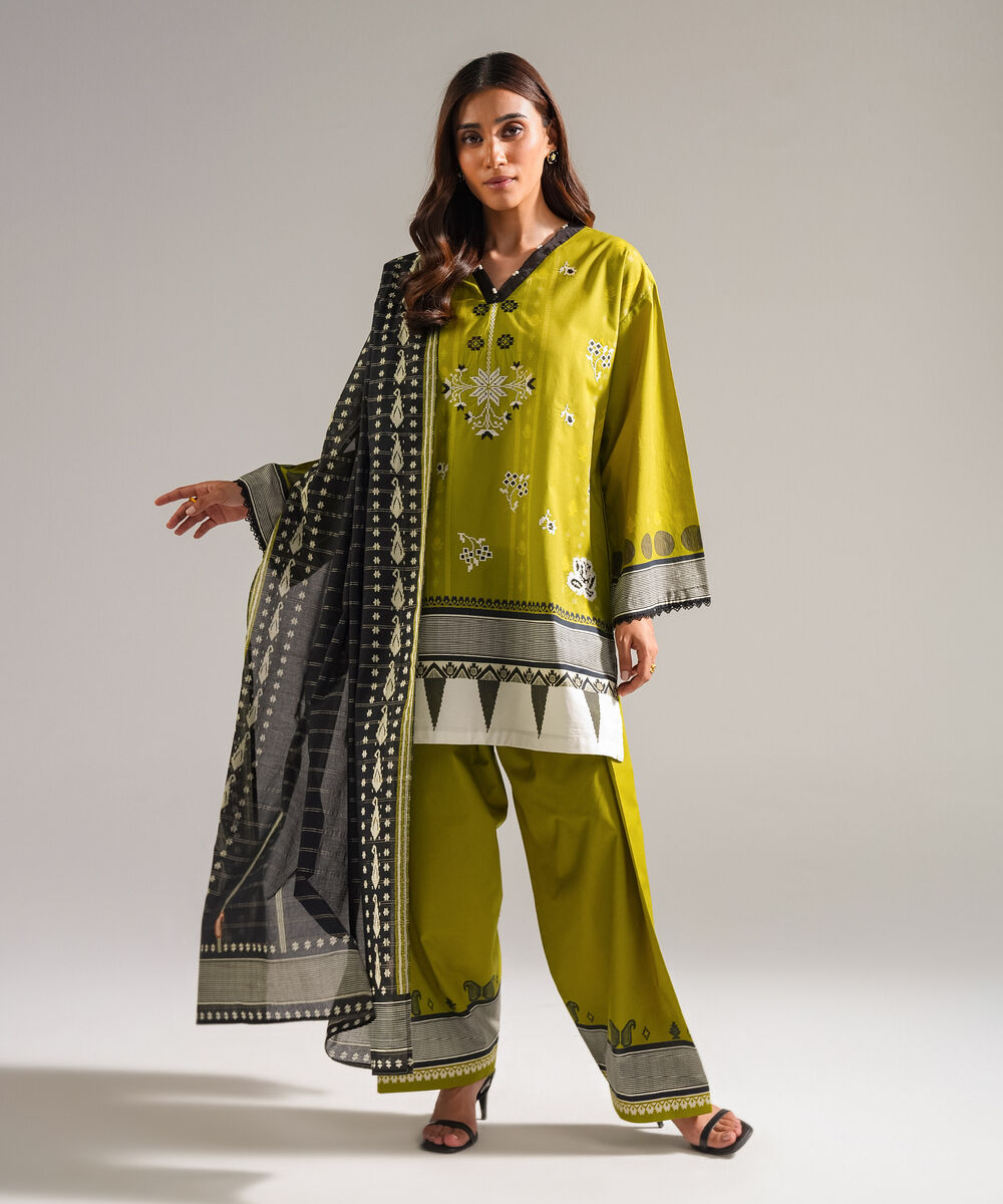 Printed Zari Cotton Dupatta