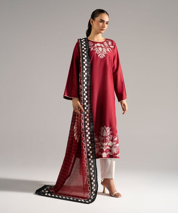 Printed Zari Cotton Dupatta