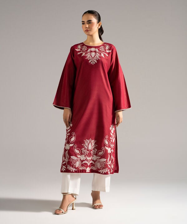 Embroidered Zari Lawn Shirt