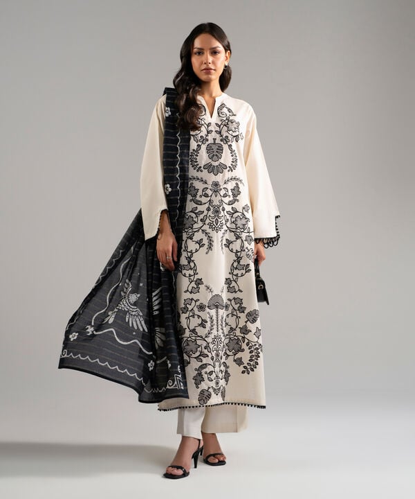 Printed Zari Cotton Dupatta