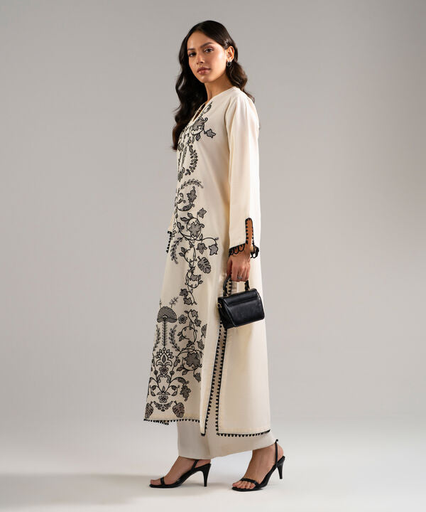 Embroidered Zari Lawn Shirt