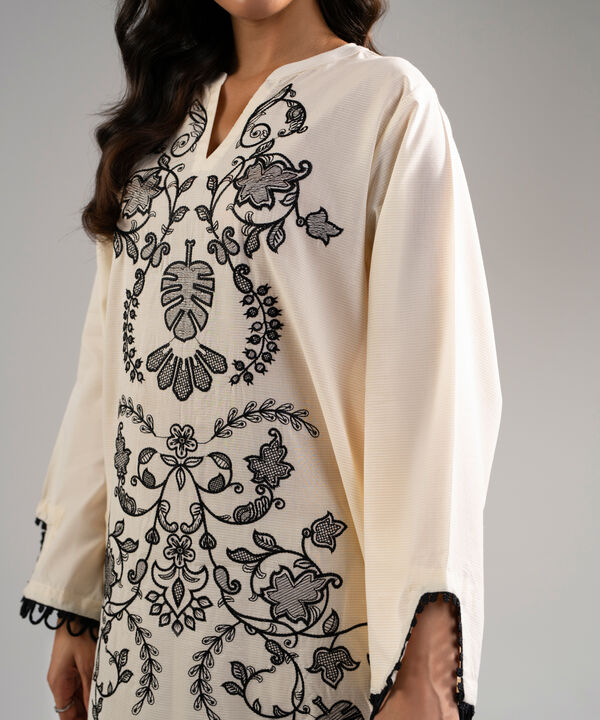 Embroidered Zari Lawn Shirt