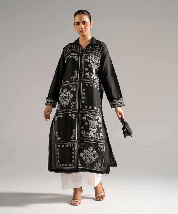 Embroidered Zari Lawn Shirt