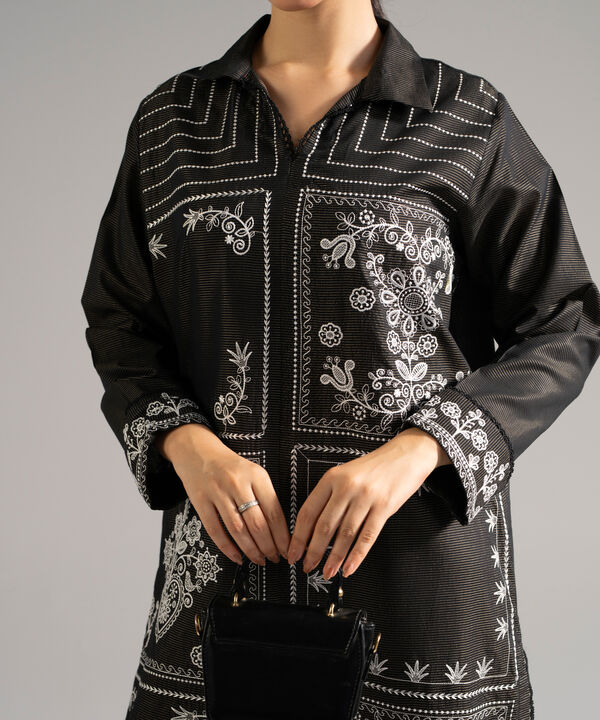 Embroidered Zari Lawn Shirt