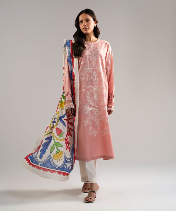Printed Zari Cotton Dupatta