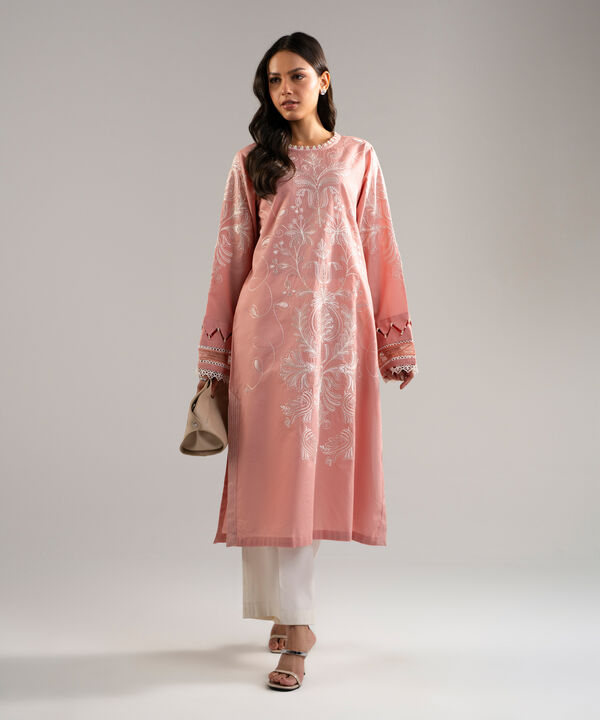 Embroidered Zari Lawn Shirt