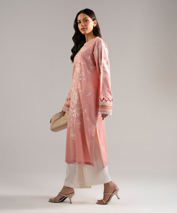 Embroidered Zari Lawn Shirt