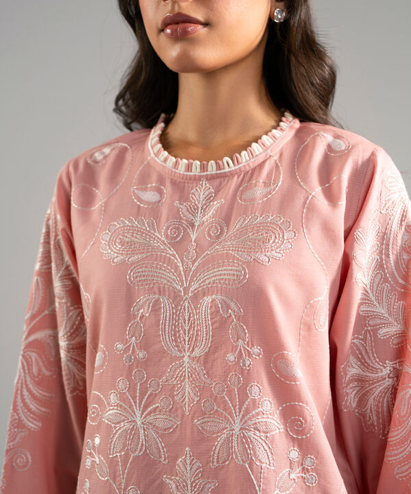 Embroidered Zari Lawn Shirt
