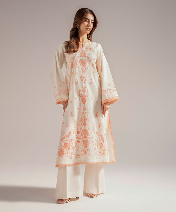 Embroidered Zari Lawn Shirt