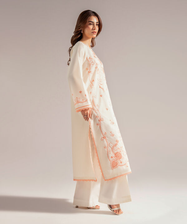 Embroidered Zari Lawn Shirt