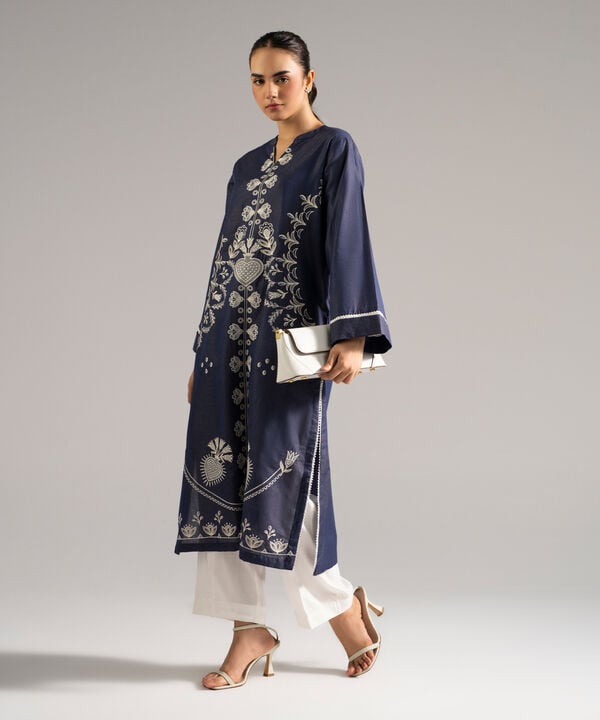 Embroidered Zari Lawn Shirt