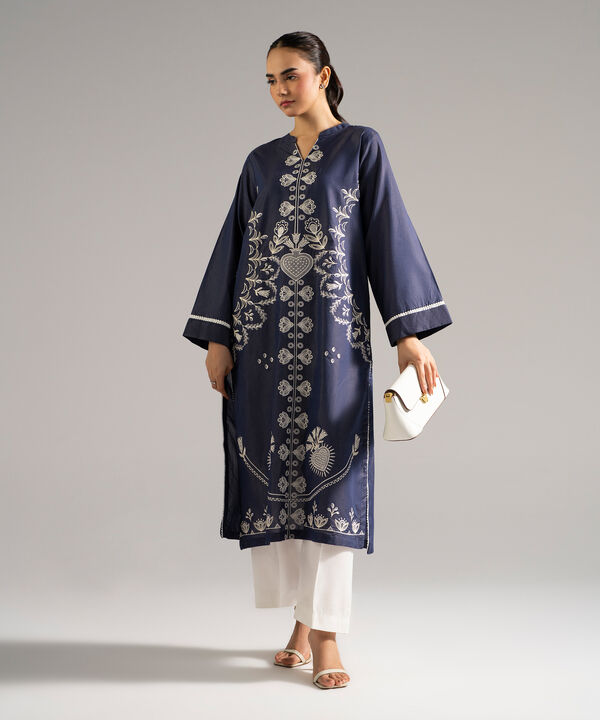 Embroidered Zari Lawn Shirt