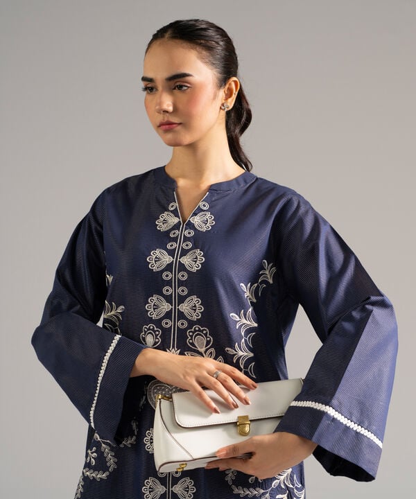 Embroidered Zari Lawn Shirt