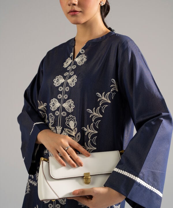 Embroidered Zari Lawn Shirt
