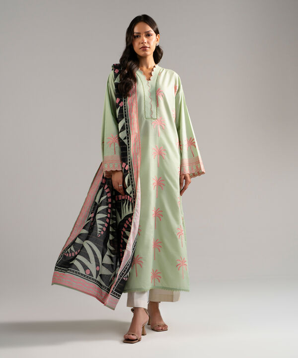 Printed Zari Cotton Dupatta