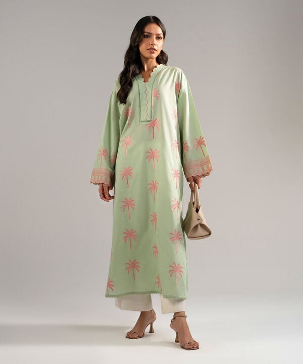 Embroidered Zari Lawn Shirt