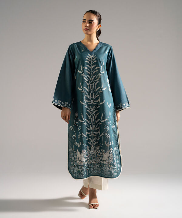 Embroidered Zari Lawn Shirt
