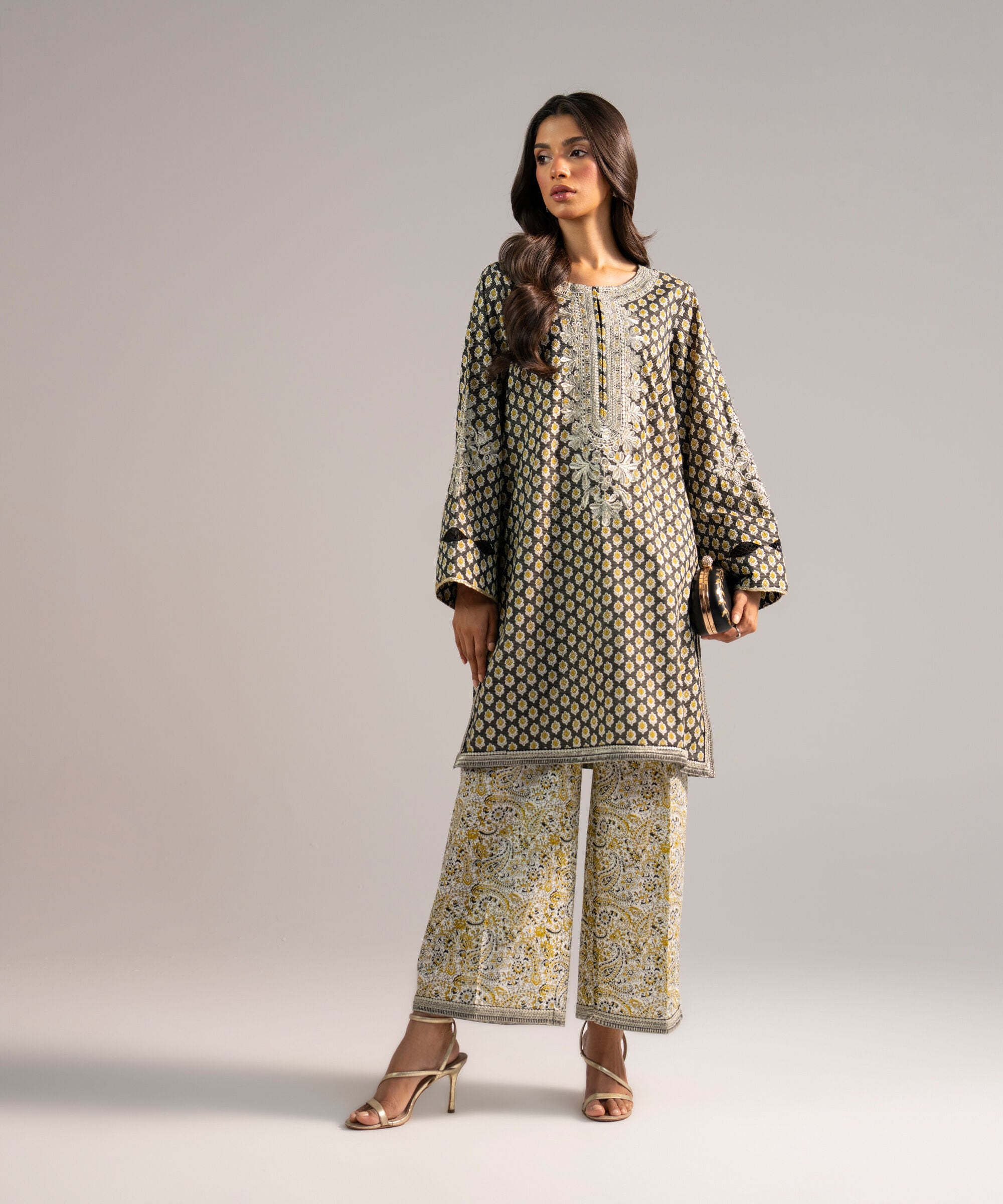 Embroidered Zari Lawn Shirt